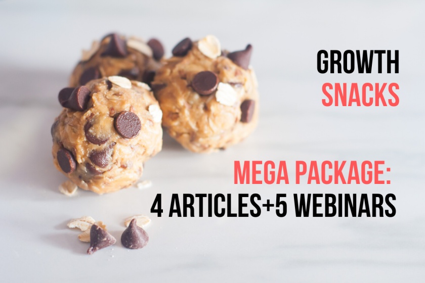 Ultimate Growth Snacks, 4 articles and 5 Webinars
